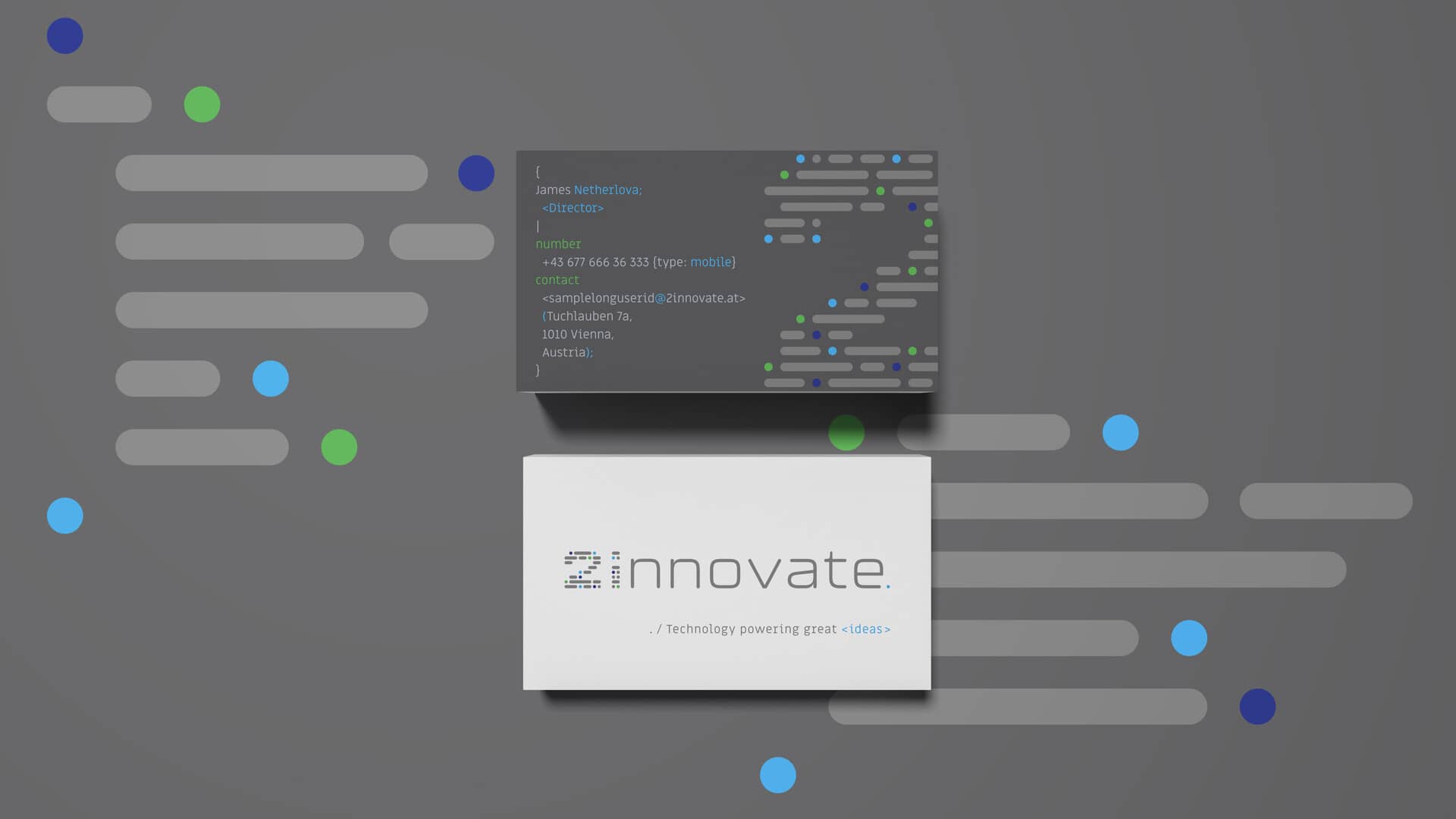 2innovate's business cards design